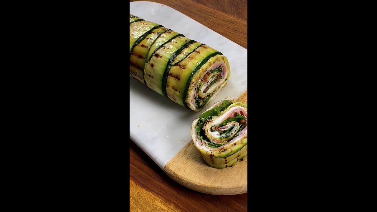 ROTOLO di ZUCCHINE GRIGLIATE e il pranzo è pronto in un attimo🥒🌞 