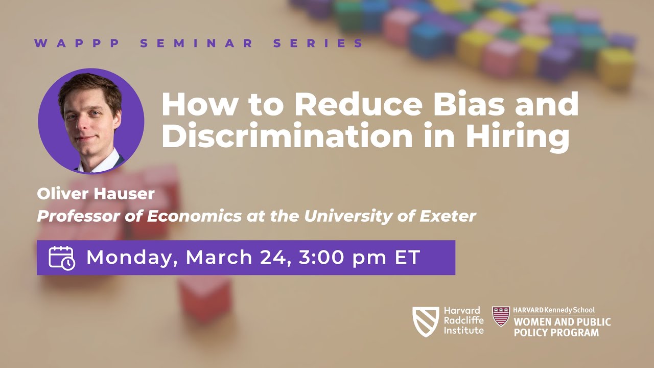 How to Reduce Bias and Discrimination in Hiring with Oliver Hauser