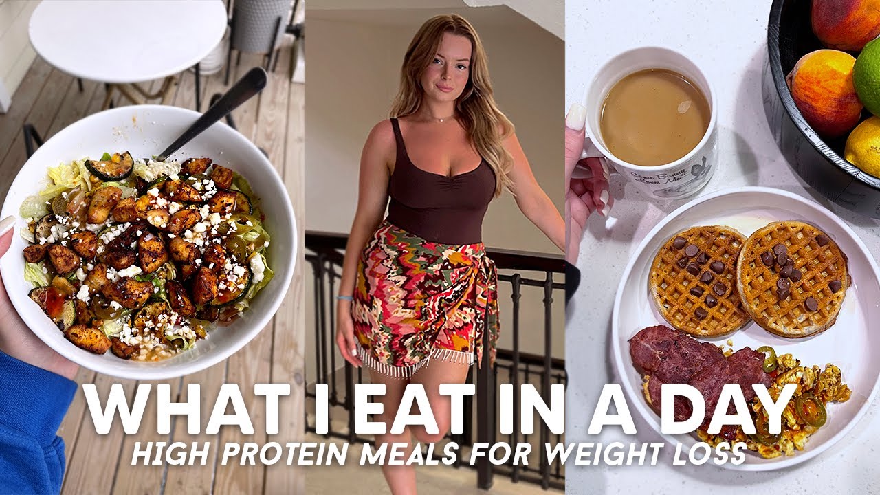 WHAT I EAT IN A DAY! Healthy, High Protein Meals for Weight Loss