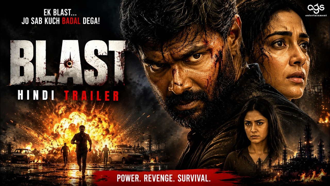 BLAST Trailer Hindi Dubbed | Arjun | Preity Mukundhan | Ravi Basrur BGM | AGS Entertainment