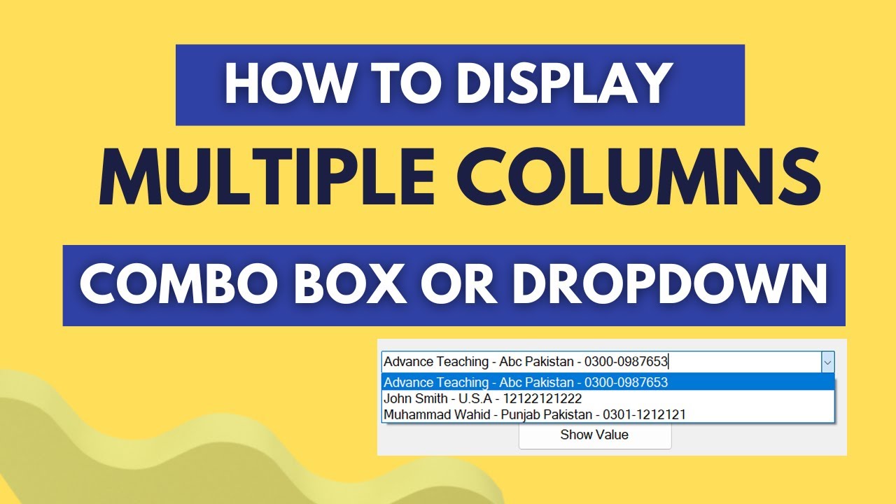 How to Display Multiple Column in Combo Box in C#