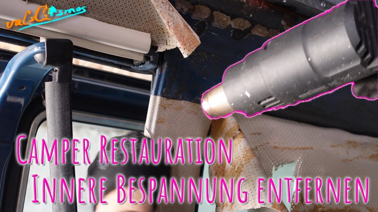 Innere Blech Bespannung entfernen - VW Bus T3 Camper Innenraum Restauration Teil 10