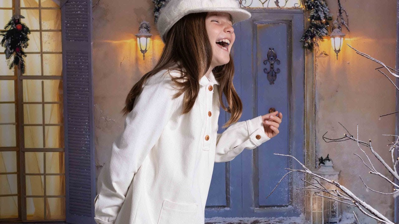 Vestido de pana camisero. REVISTA PATRONES INFANTILES nº 20