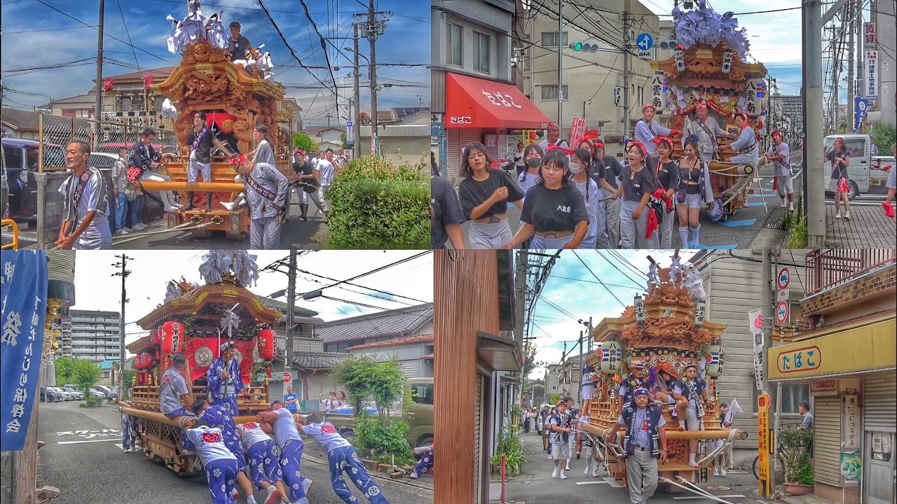 2024.7.20 守口市 八雲 だんじり 八雲神社 夏祭り(八番·南十番·八雲南·下嶋)