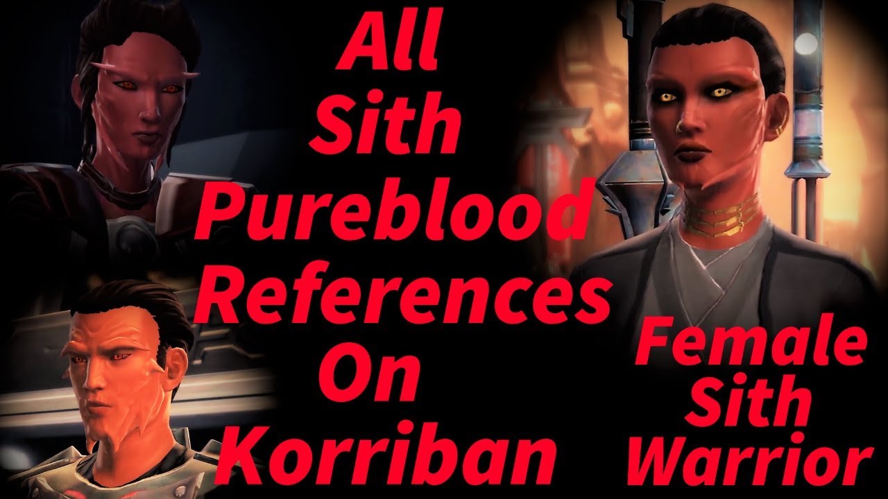 SWTOR - Все отсылки к чистокровным ситхам на Коррибане (женщина-воин ситх)