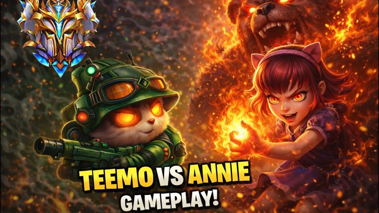 Rank 1 Teemo VS Annie Top Lane | Ranked Wild Rift Gameplay 