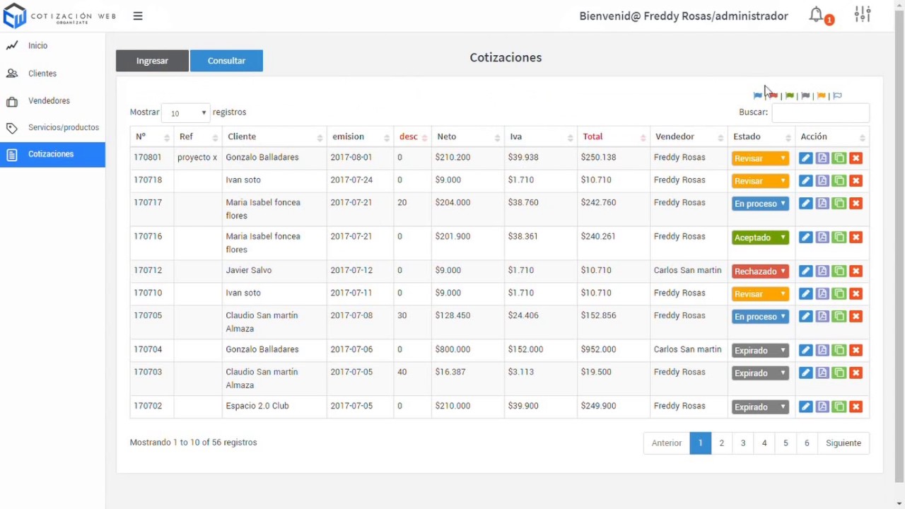 Módulo Cotización - Sistema de Cotización Web