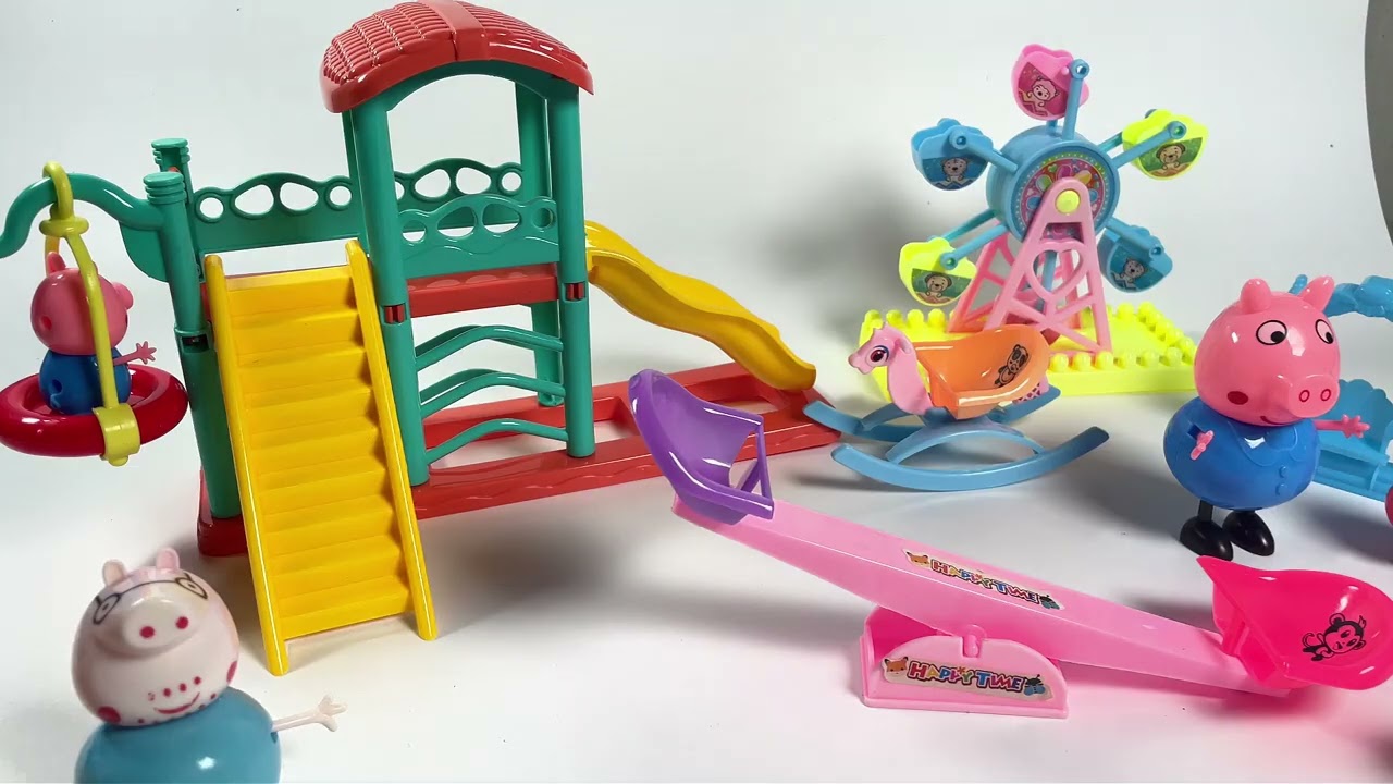 4  Minutes Satisfying with Unboxing Peppa Pig Playground/Toy Unboxing
