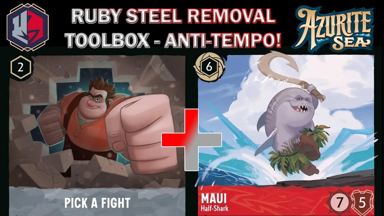 🔴🔘 RUBY STEEL COMBO SHARK REMOVAL TOOLBOX - Azurite Sea Deck Profile - Disney Lorcana