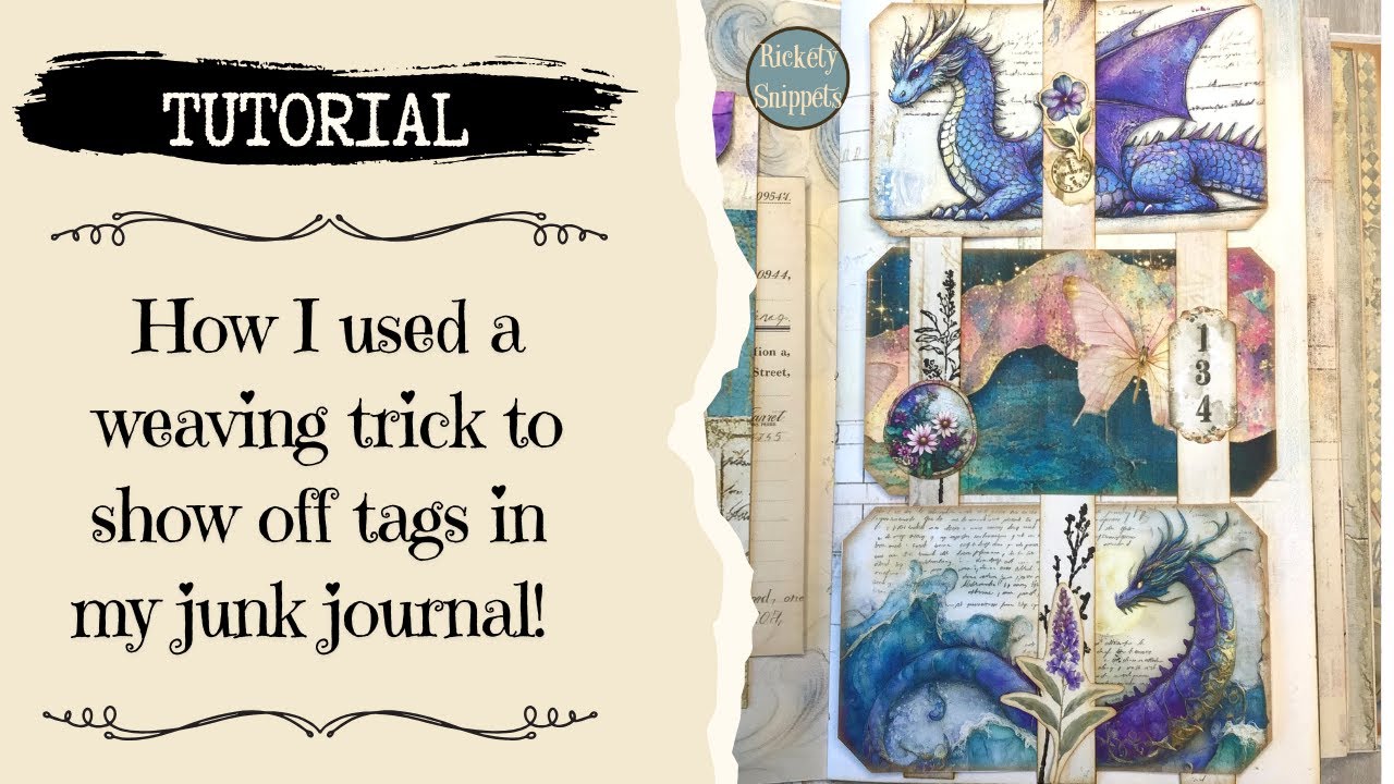 How I used a weaving technique to show off tags in my junk journal!