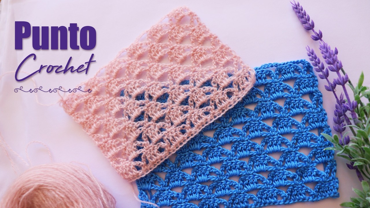 Punto con diseño geométrico a crochet ✨ Ideal para blusas o chalecos