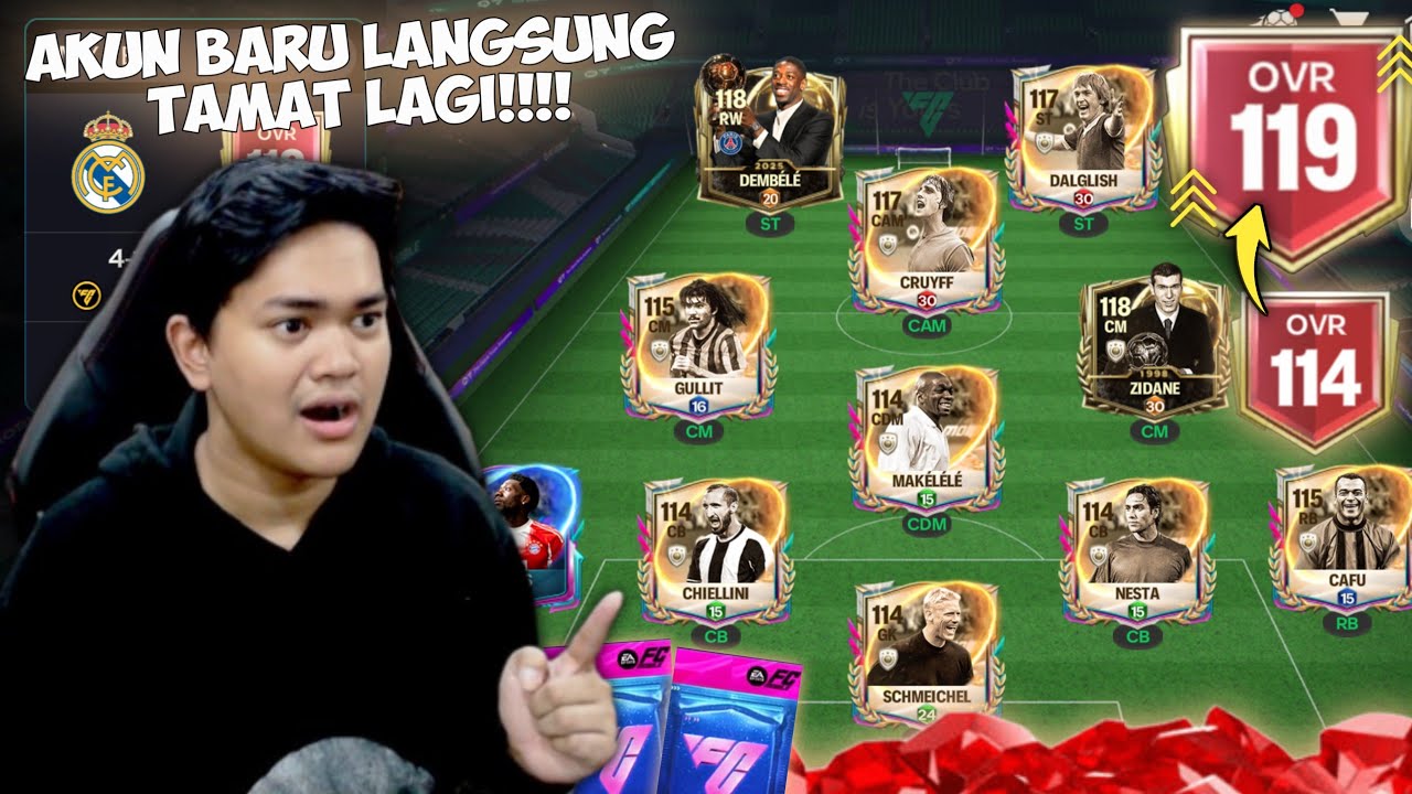 AKU HABISKAN 1.000.000 GEMS DI AKUN BARU! LANGSUNG TAMAT OVR TERTINGGI, HOKI BANGET! - EA FC MOBILE