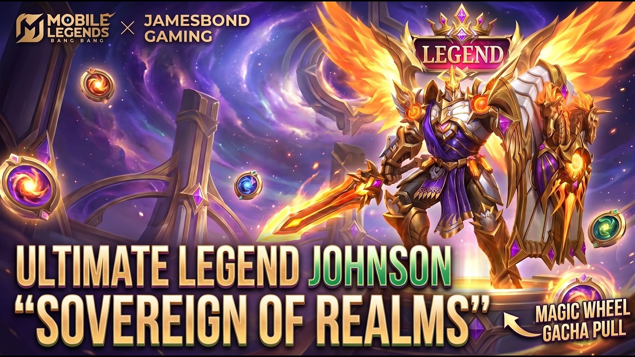 FINALLY UNLOCKED JOHNSON LEGEND SKIN🔥 SOVEREIGN OF REALMS | Magic Wheel Best skin ever!😱 #mlbb