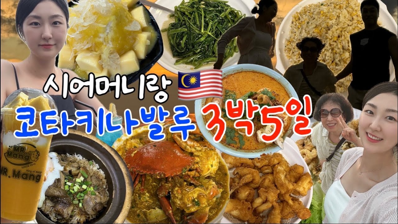 🇲🇾vlogㅣ한식쟁이가 추천하는 코타키나발루 맛집+시어머니와 함께(쌍천씨푸드, 이펑락사, 워터프론트, 필리피노마켓, 탄중아루 해변, 카야토스트)