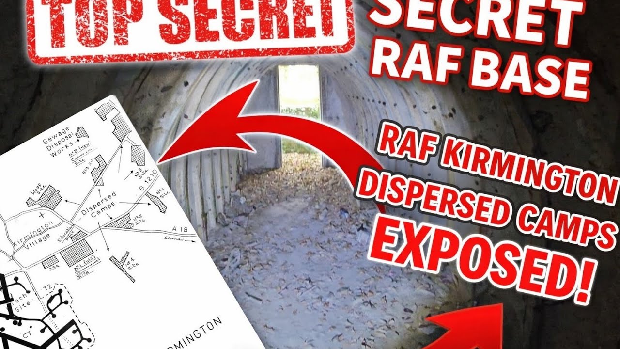 Разрозненные лагеря и заброшенные бункеры авиабазы ​​RAF Kirmington времен Второй мировой войны. ...