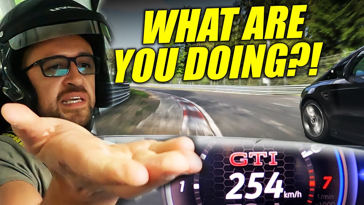 I ALMOST CRASHED into a Minivan. INSANE VW Golf 8 GTI CS  / Nürburgring