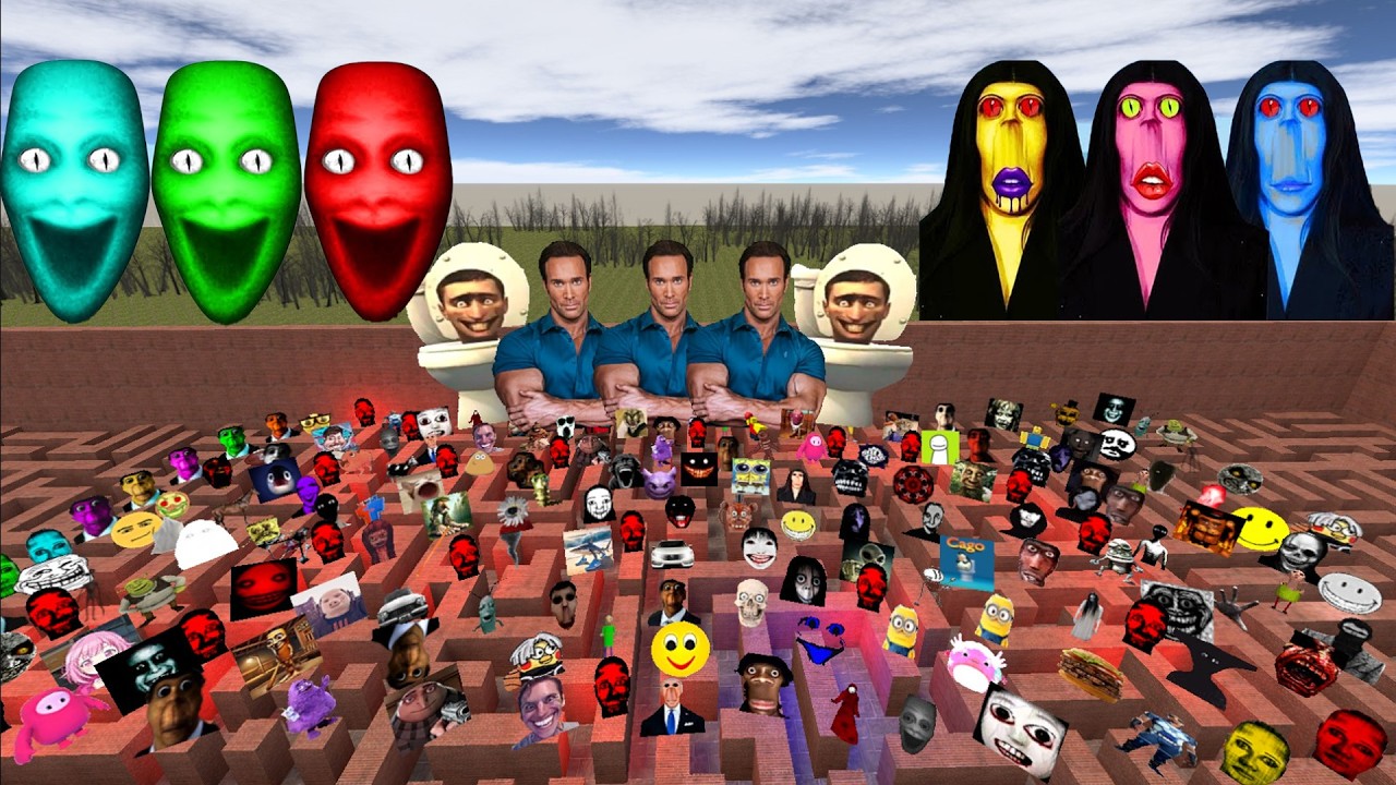I Destroy Too Much Nico Nextbots and Nextbots in the Maze | Garry's Mod