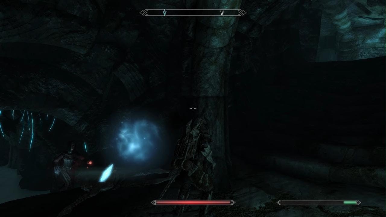 Skyrim_Le bâton de paralysie dans la Grotte de Brisejambe