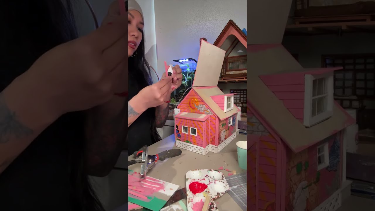 Crafting with Phebe is live! Building miniature doll house  “Kame 🏠”