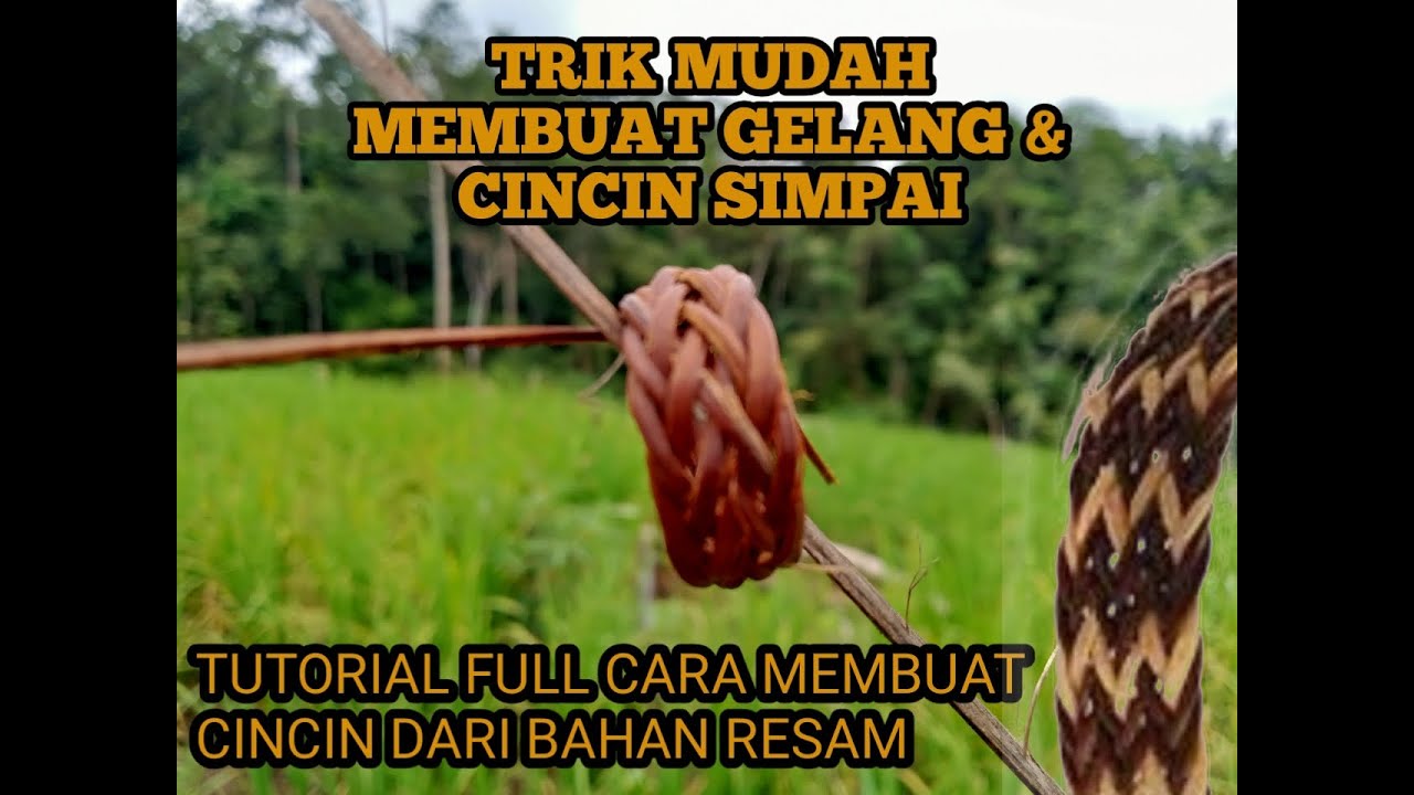 cara atau tutorial cara membuat gelang dan cincin dari bahan resam - Cerdikusman