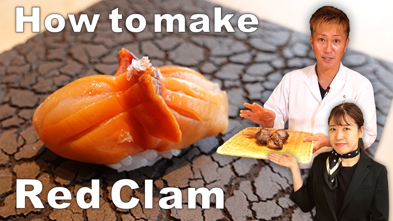 How to make Red Clam Sushi by Michelin Sushi Chef