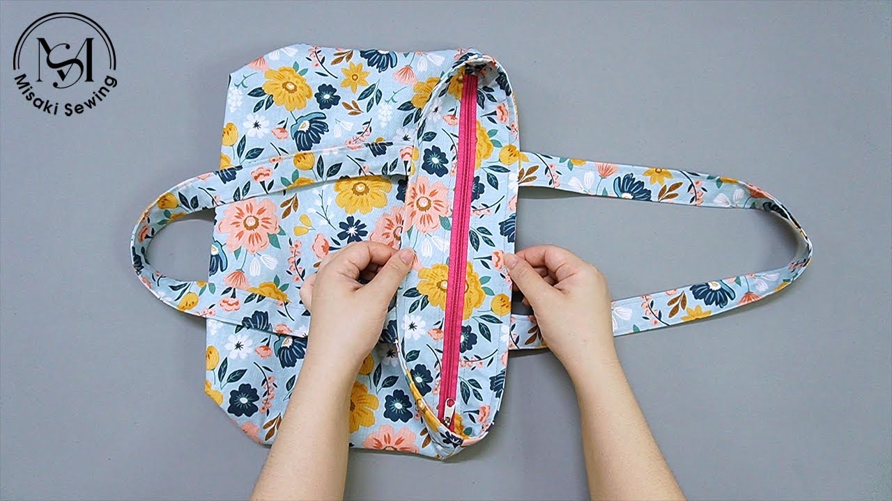 So Easy Sewing 💟 Daily Zipper Tote Bag Sewing Tutorial