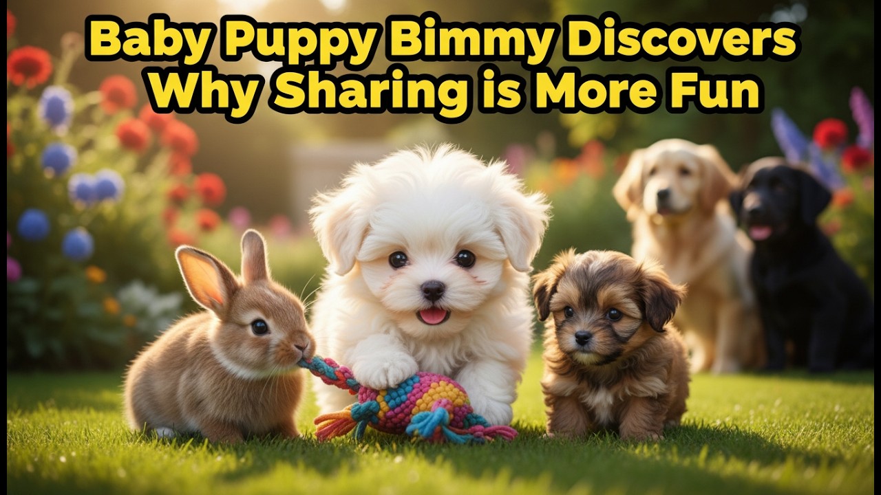 Baby Puppy Bimmy Discovers Why Sharing is More Fun | My Puppy Life