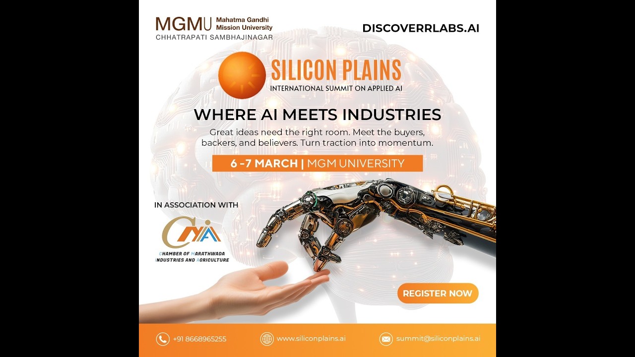 LIVE: Silicon Plains - International Summit on Applied AI | Day 1 -Second Half @ MGM University