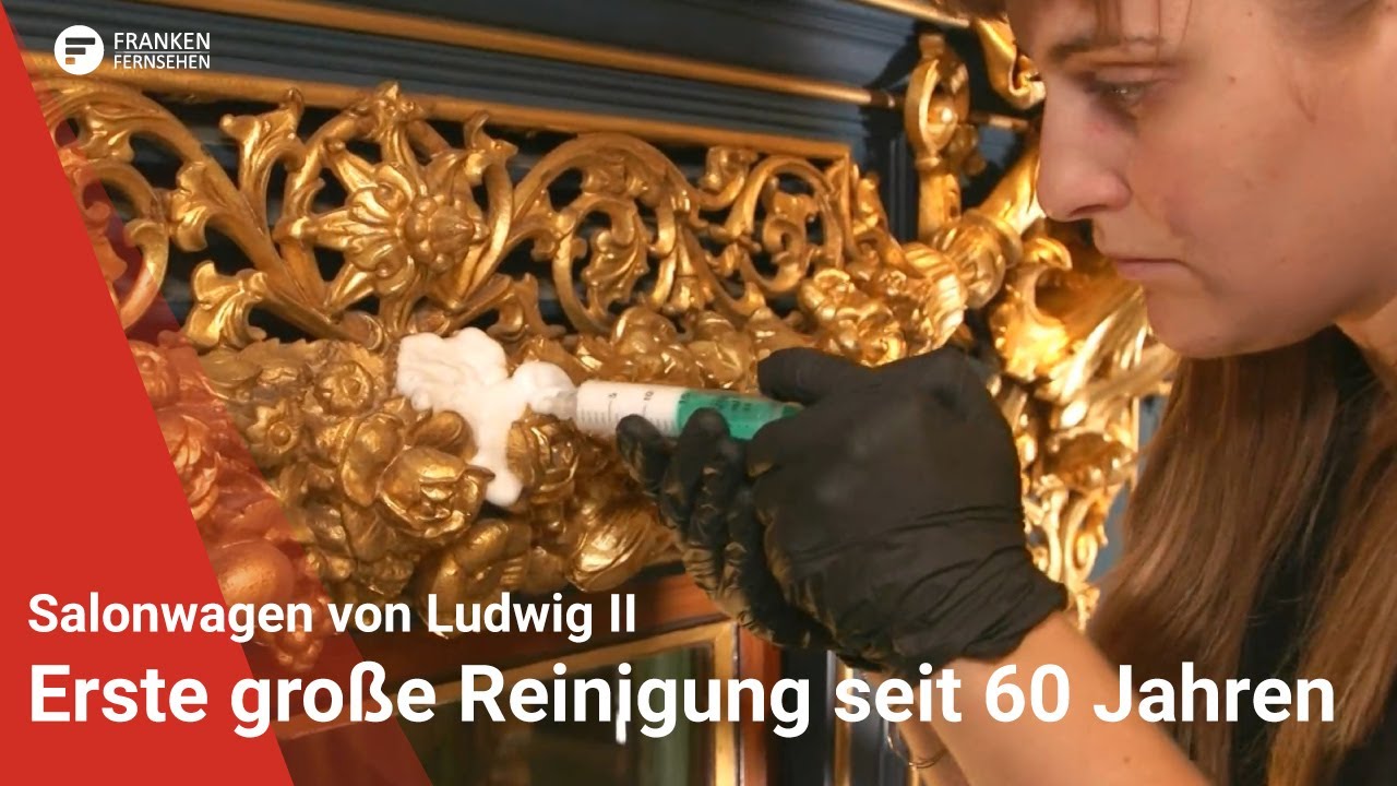 Salonwagen von Ludwig II. im DB-Museum: Erste gro&szlig;e Reinigung seit 60 Jahren