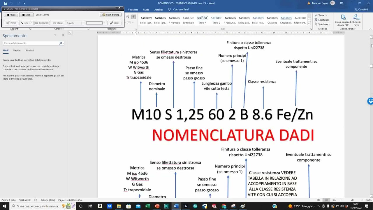 2022 RIPASSO SU CHIAVETTE LINGUETTE PROFILO SCANALATO PERNI SPINE E COMPONENTI ANTISVITAMENTO