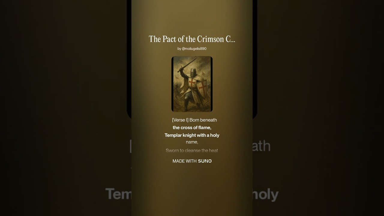 AI Music. Doom Metal, Heavy, Epic, Atmospheric Metal. The Pact of the Crimson Cross Sg 7.