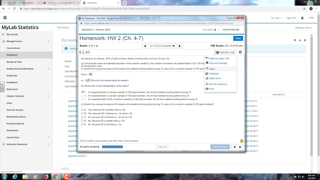 MyStatLab Use