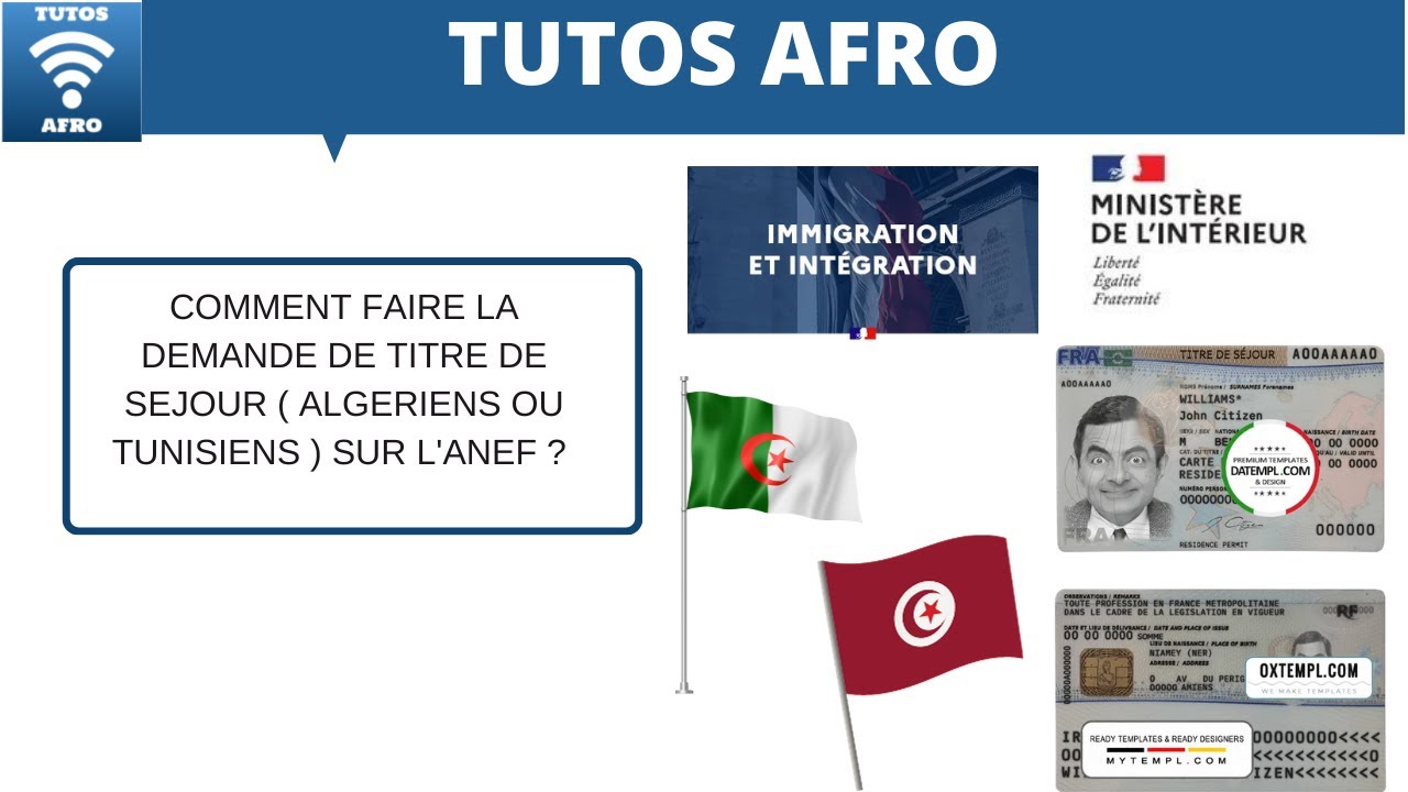 DEMANDE DE TITRE DE SEJOUR POUR LES ALGERIENS OU TUNISIENS ) SUR L'ANEF ?
