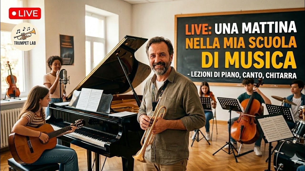LIVE: Una mattina nella mia Scuola di Musica - Lezioni di Piano Canto Chitarra No-Stop Music Lessons