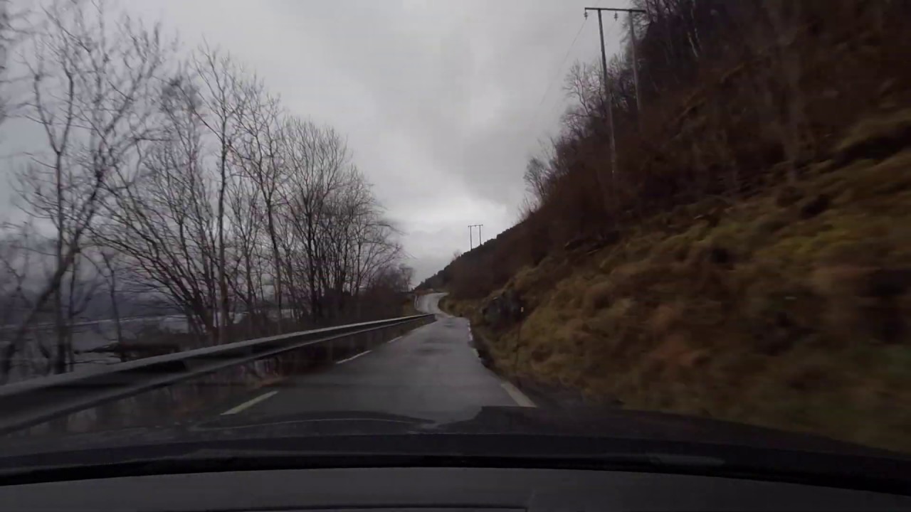 Driving from Sundal to Utne and Odda, Norway