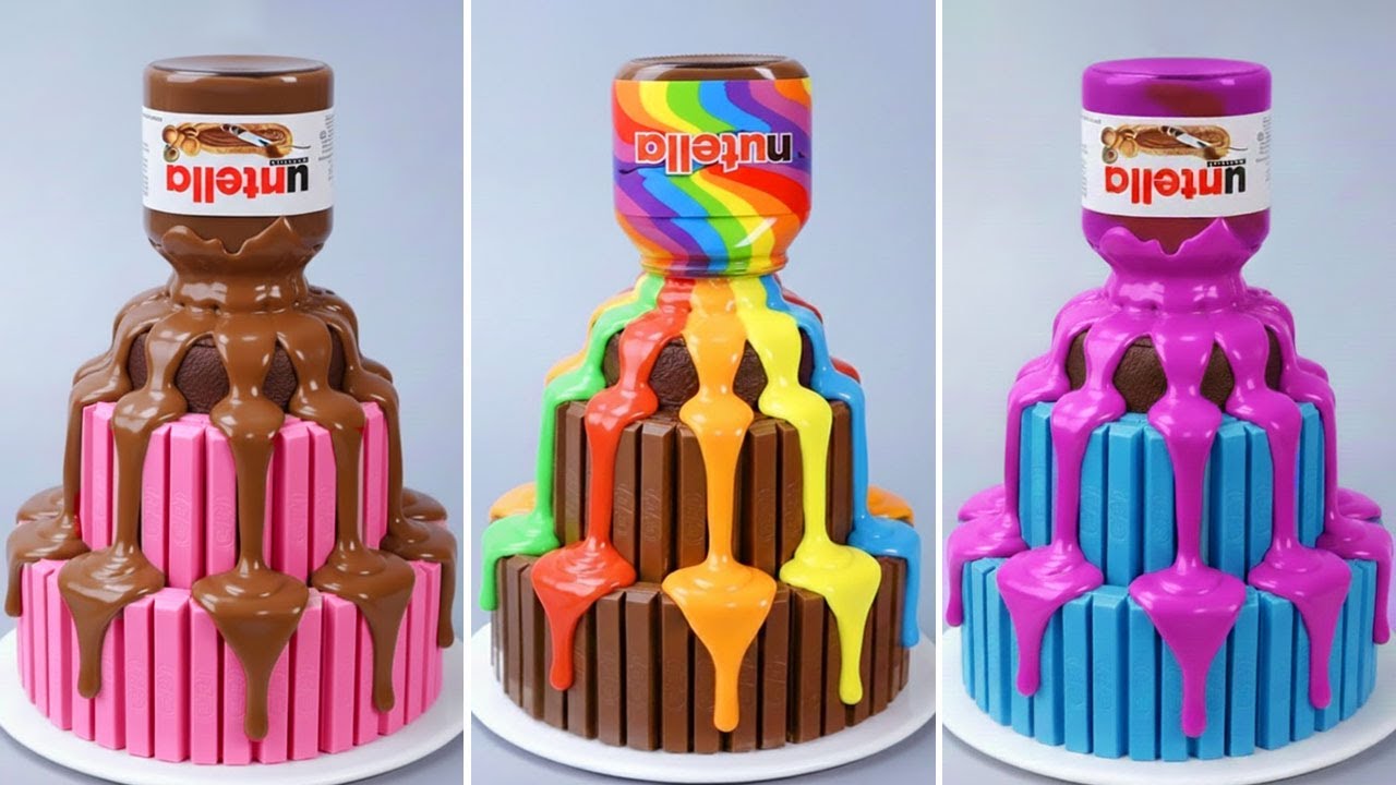 30 Minutes Tasty NUTELLA Cake Trick Challenge | Amazing Rainbow Chocolate Cake Tutorials