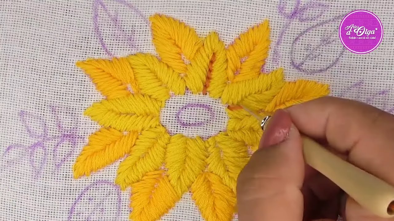 Cómo Bordar un Girasol con Aguja Mágica