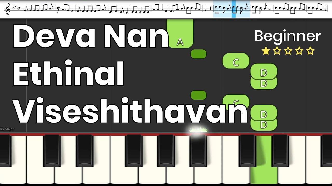 Deva Naan Ethinal Viseshithavan | Piano Play Along | Tamil Christian Worship Song