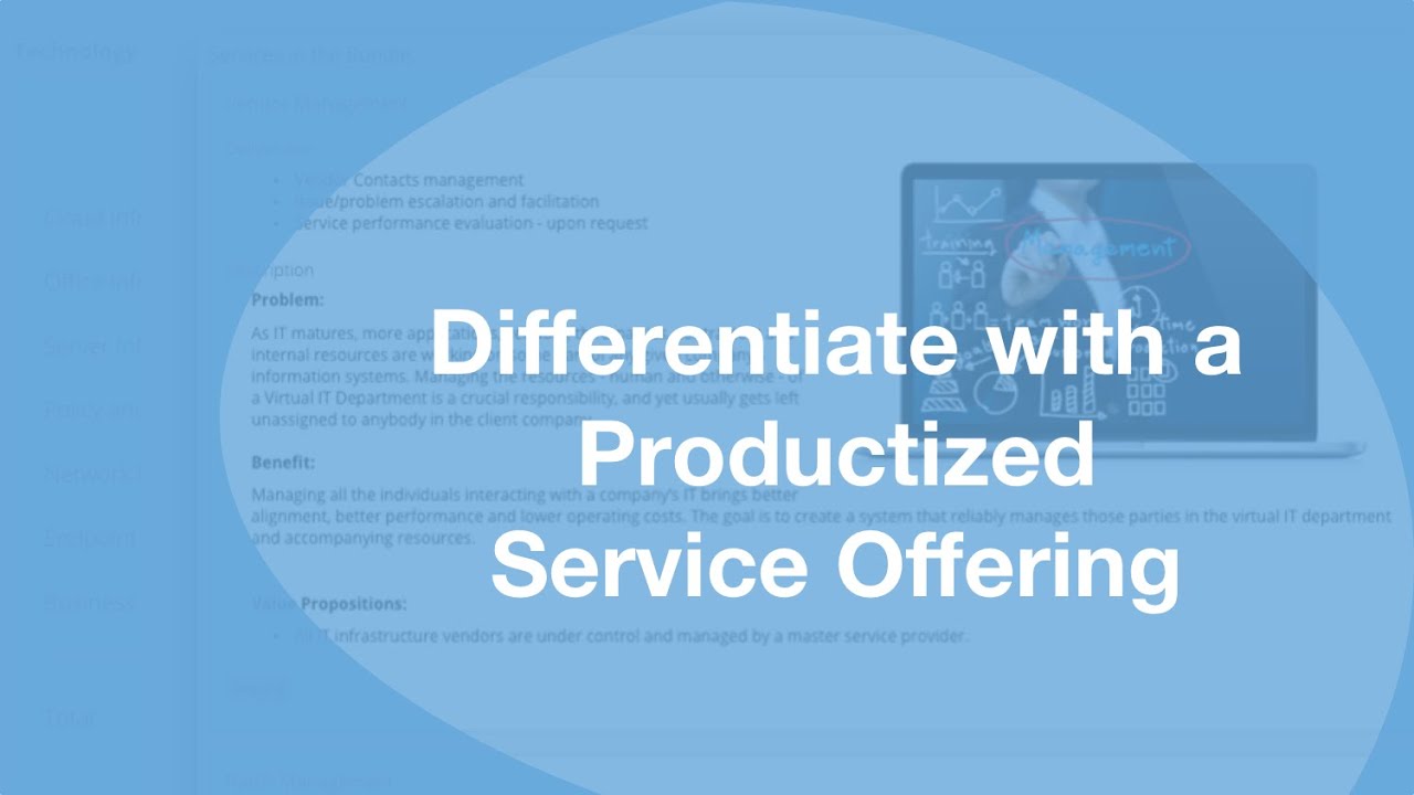 Differentiate with a Productized Service Offering