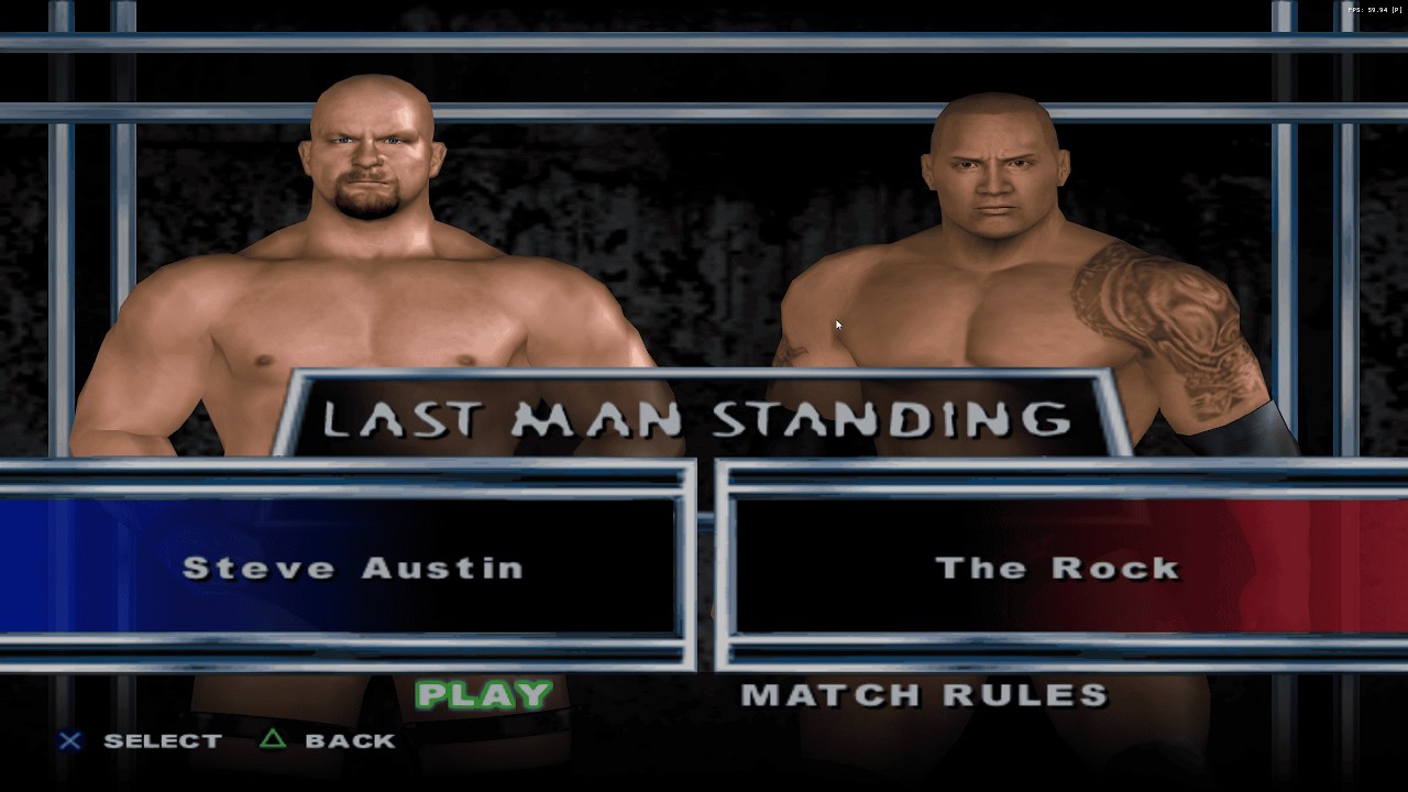 WWE SmackDown! Here Comes the Pain  Full Match Steve Austin VS. The Rock  CPU VS CPU  The Attitute