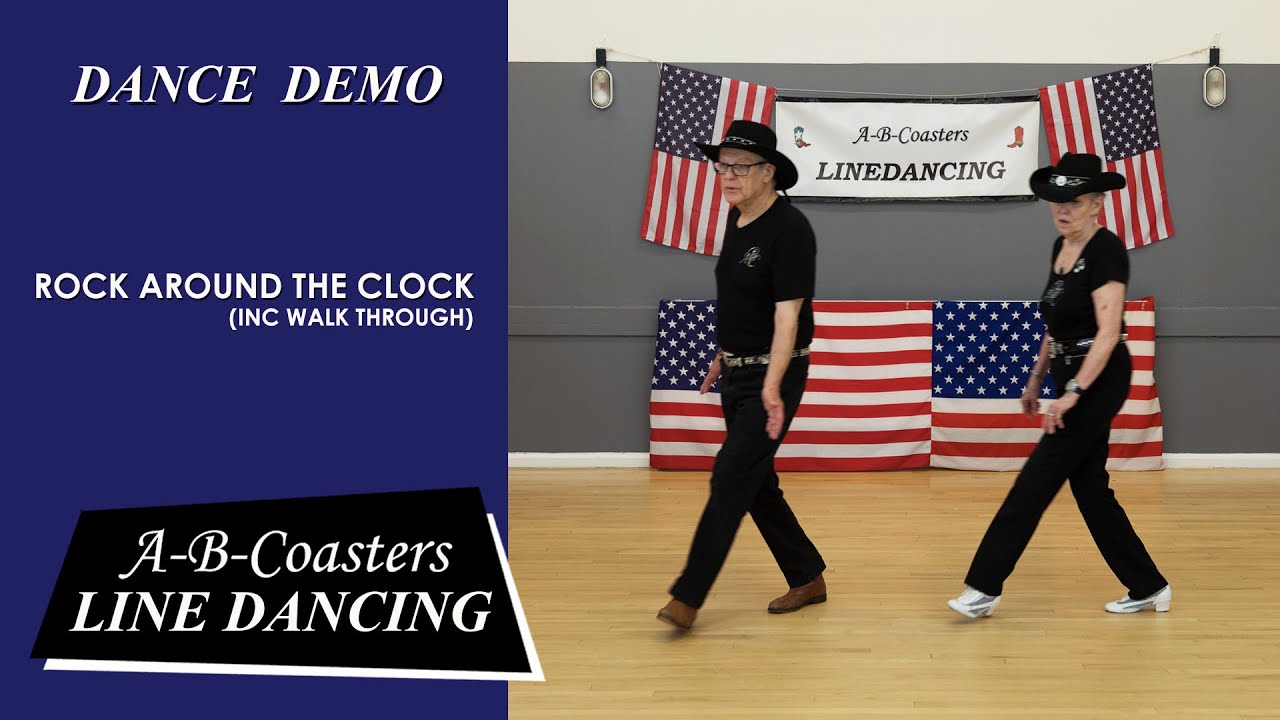 ROCK AROUND THE CLOCK - Line Dance Demo & Walk Through