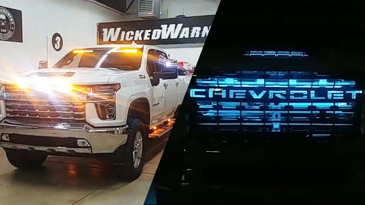 2021 Chevrolet Silverado RGB Grille Backlighting and Emergency Flashing Lights