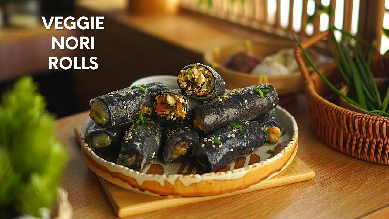 How to cook Veggie Nori Rolls | Vegetable Seaweed Rolls Recipe