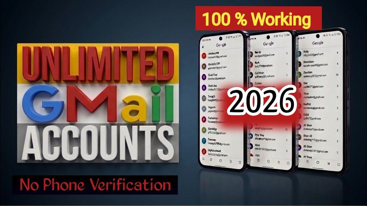 Unlimited Gmail Account Without Phone Verification | Create 100+ Gmail accounts (May 2026)
