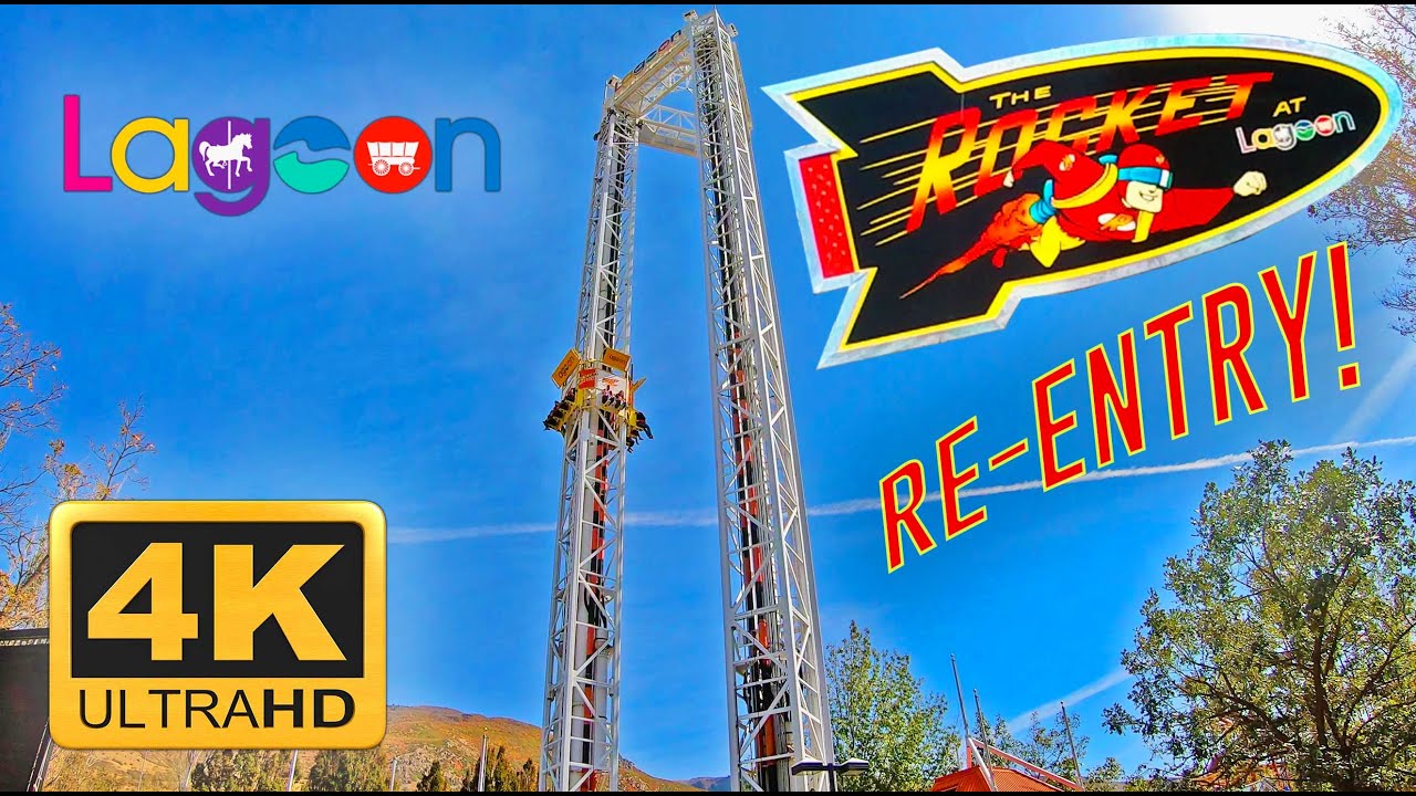 The Rocket Re-Entry! (4K) POV - Lagoon Amusement Park