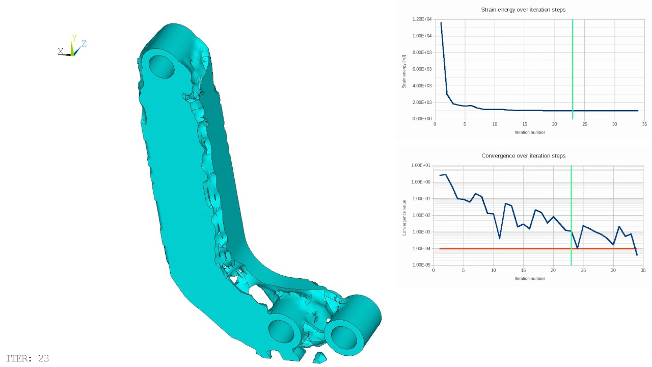Topology optimization with Ansys Classic (no manufacturing contraint)