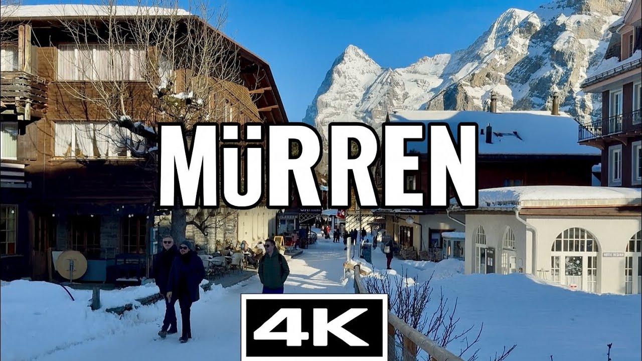Muerren Winter Walking Tour 4K HDR