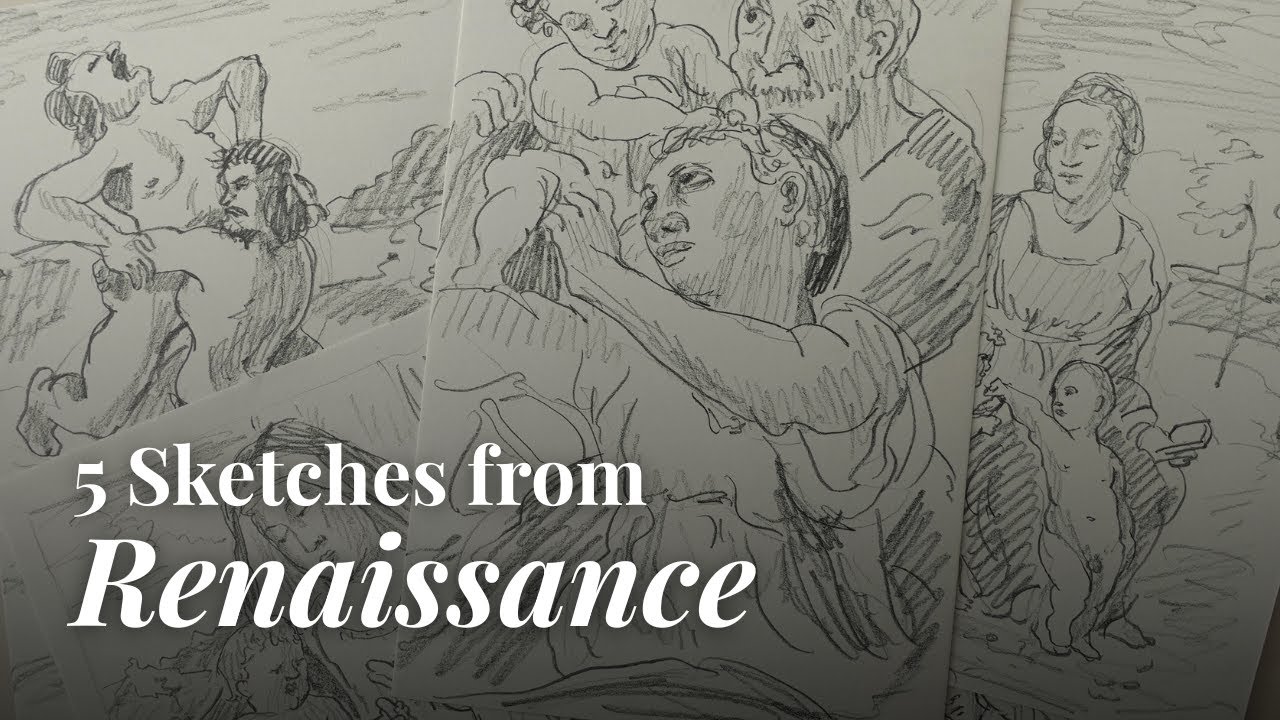 5 Sketches from Renaissance Art | Drawing Masterpieces in 10 Minutes