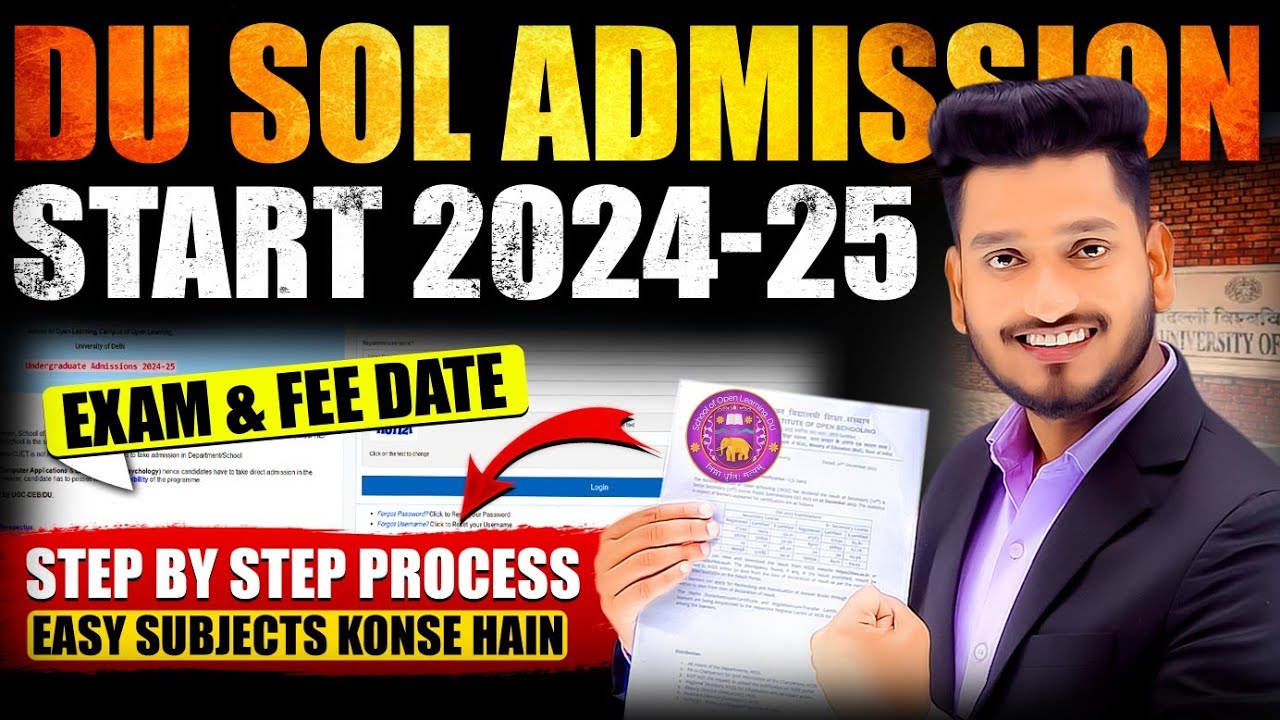 DU SOL Admission 2024-25 Full Process | Fees | Syllabus | Subjects | Program Vs Honours | Exam Date