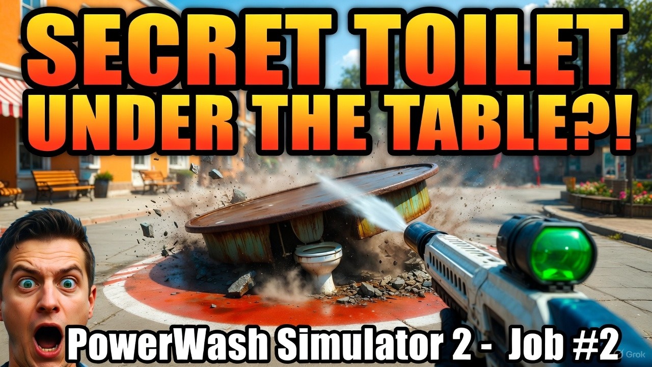 PowerWash Simulator 2 Public Facility | SECRET TOILET Under the Plaza! 😱(Job #2)